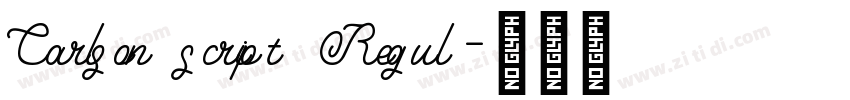 Carlson script Regul字体转换